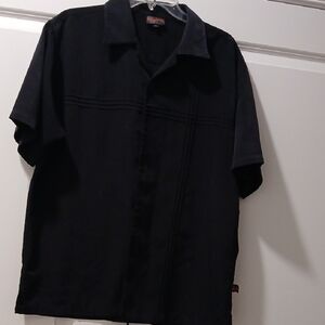 Men's Black Casual Button Down Shirt